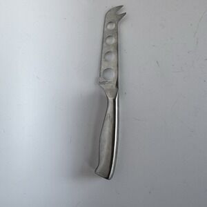 BergHOFF Kasemesser Cheese Knife Serrated 4.5" Blade Forked Tip Silver Color